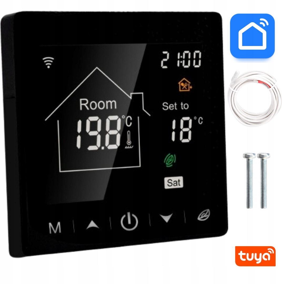 TERMOSTAT PRE PODLAHOVÉ KÚRENIE WIFI VYKUROVACIE ROHOŽE TUYA LCD 16A SMART