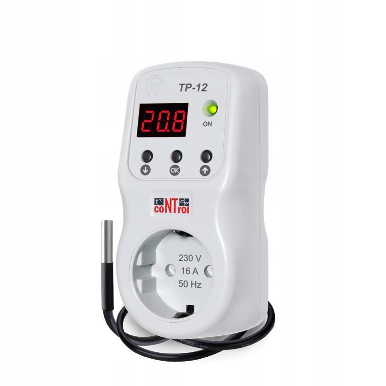TERMOSTAT NOVATEK TP-12 SCHUKO TERMOSTAT