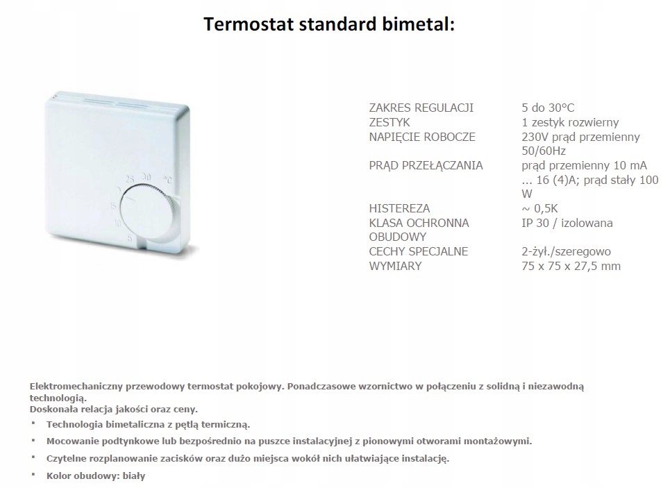MEGSS ZÁKLADNÝ ANALOGOVÝ TERMOSTAT