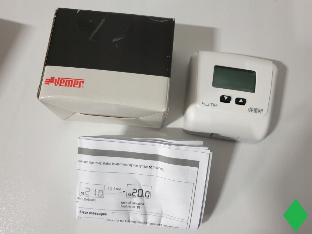 Stenový termostat vemer VE729000 klima lcd