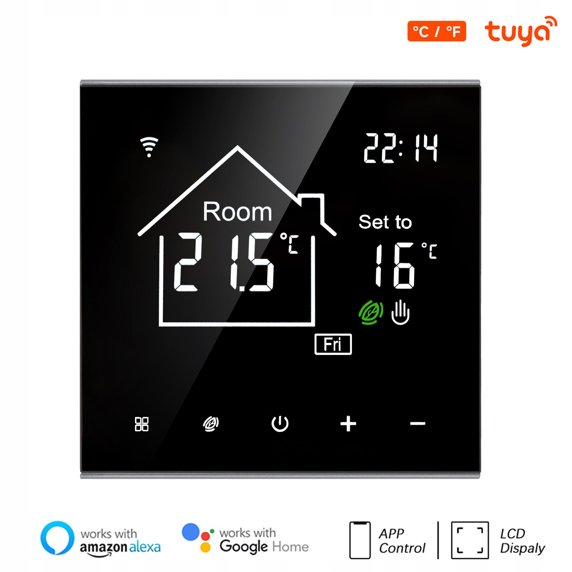 TUYA LCD WIFI TERMOSTAT pre bojler voda/plyn