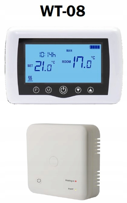 TERMOSTAT WT-08 + TEPLOTA REGULÁTORA TEPLOTY WIFI CO