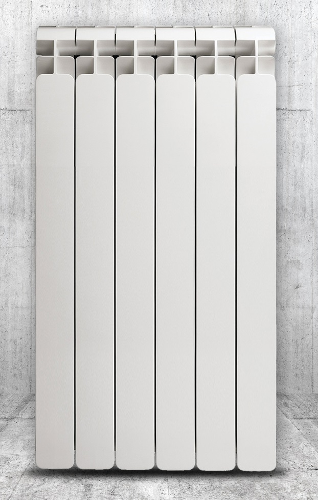 Faral Alba 729 W hliníkový radiátor biely 320 x 880 x 95 mm - bočné pripojenie