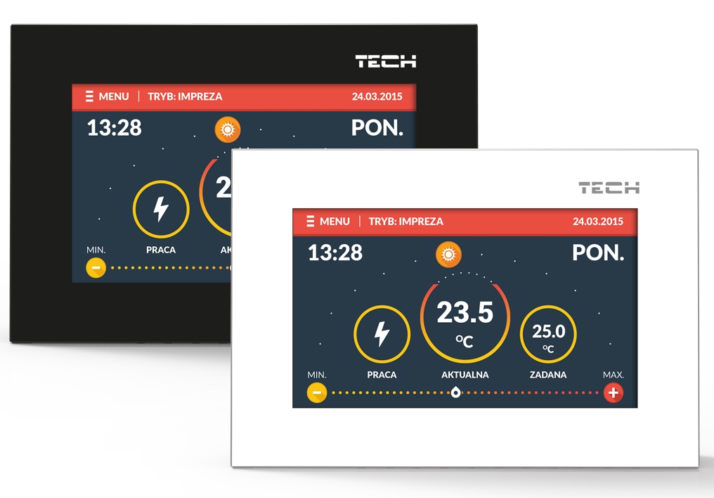 Týždenný regulátor izbovej teploty Tech ST-283