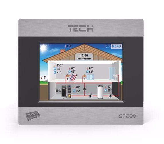 Izbový regulátor Tech ST280 s komunikáciou RS 127