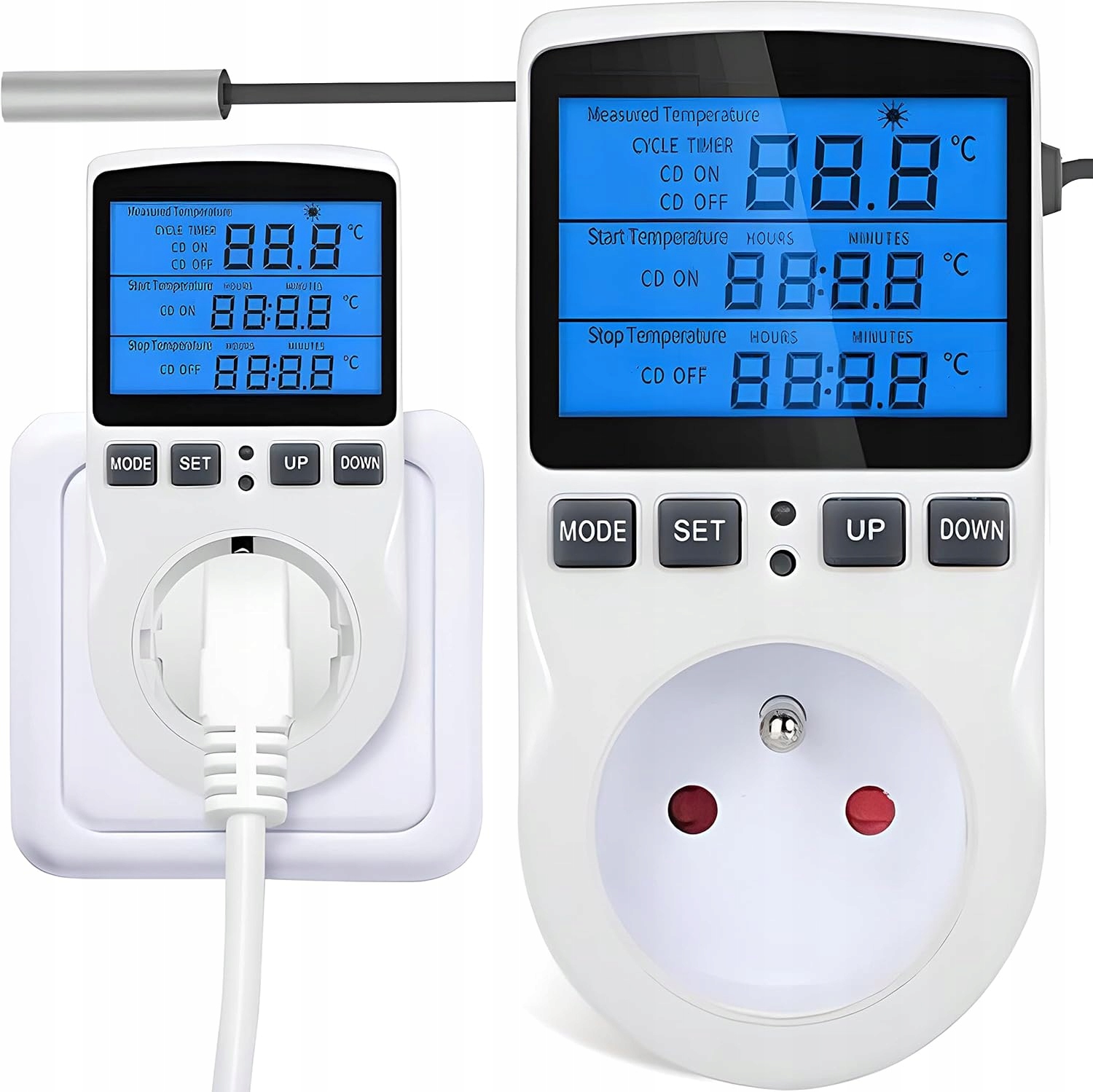 Regulátor teploty Elektronický izbový termostat 230 V 16 A Zásuvka