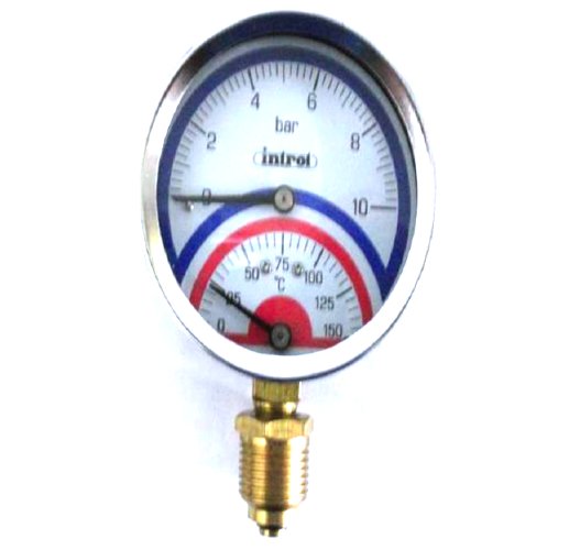 Termomanometer 10 bar 150C 80mm 1/2 "strana 119