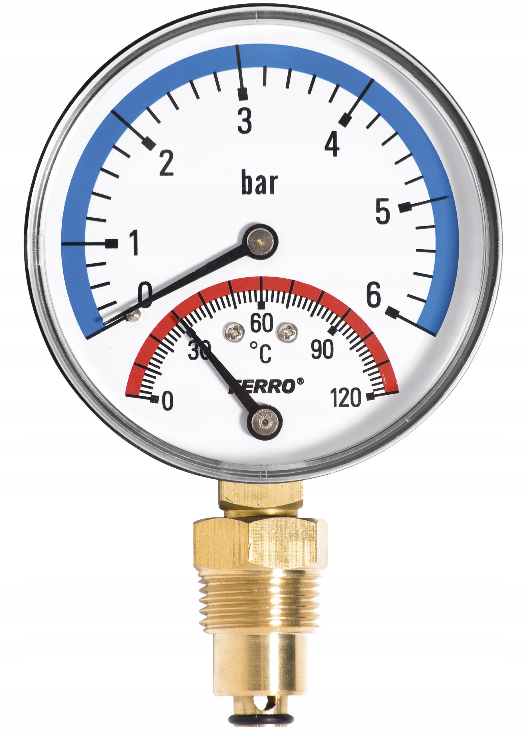 Termomanometer 80mm 1/2 0-6 bar 120 ° C TM80R Ferro