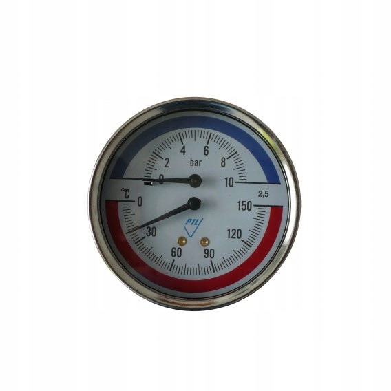Termomanometer M80 T 0-10 bar, horizontálny