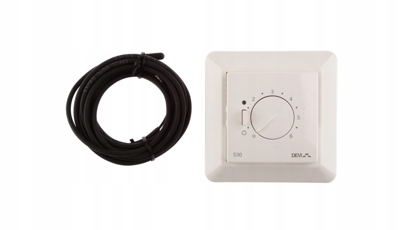 Termostat DEVIreg 530 230V 15A -10-50 ° C IP31 biely