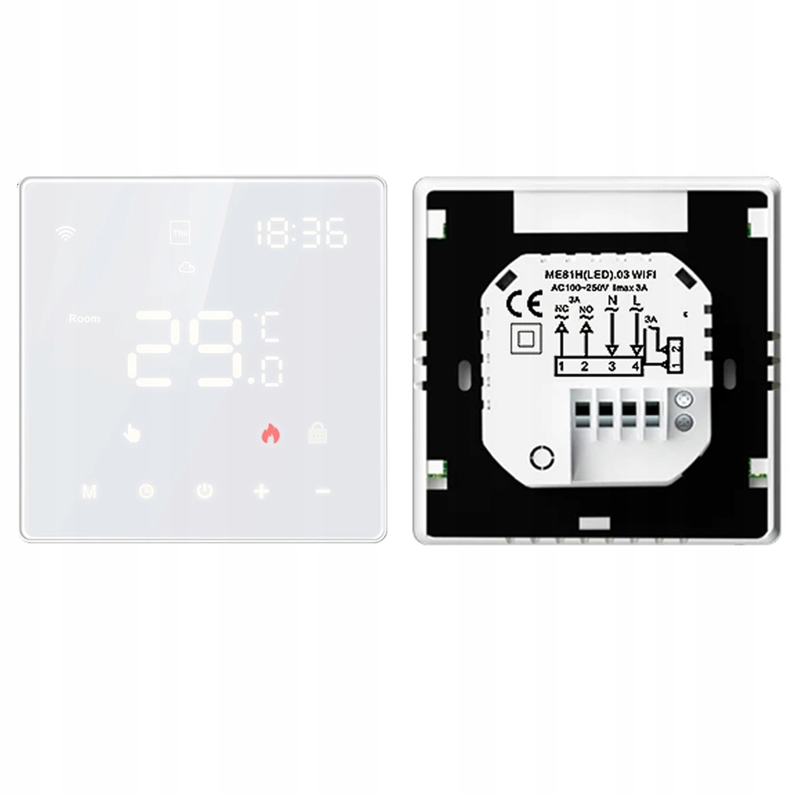 Tuya WiFi termostat diaľkové ovládanie teploty s LCD Touch 3A