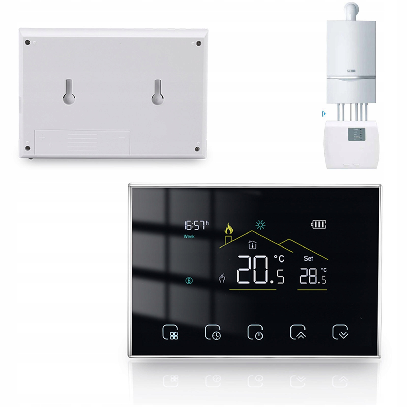 Wi-Fi termostat WIRELESS RF ohrev kotla programovateľný LCD TOUCH
