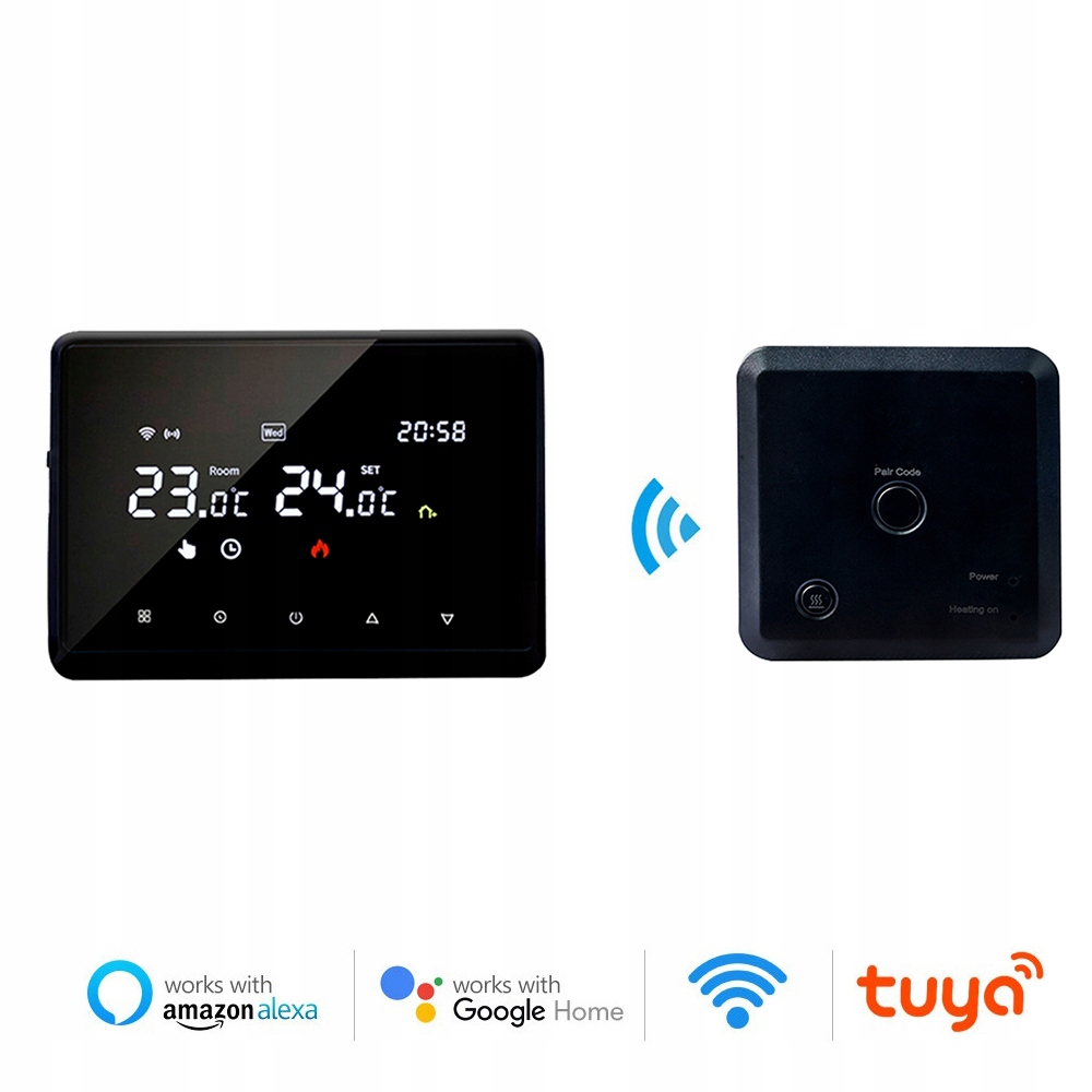 Bezdrôtový WiFi termostat Tuya RF pre plynový kotol