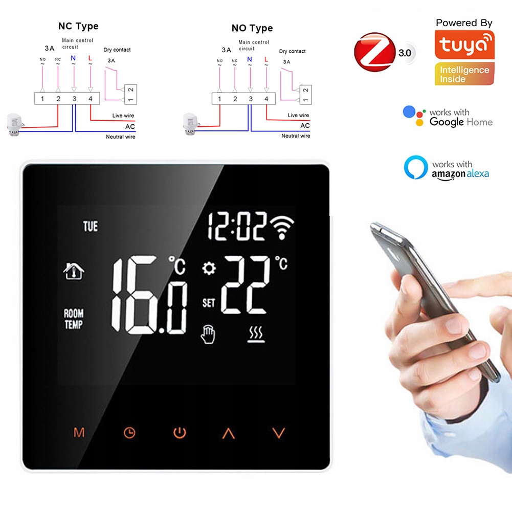 Termostat ZIGBEE pre vodné podlahové kúrenie/bojler