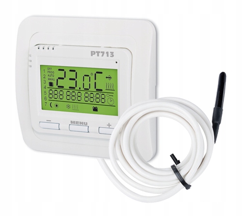 Termostat pre elektr. podlahové kúrenie. PT713-EI