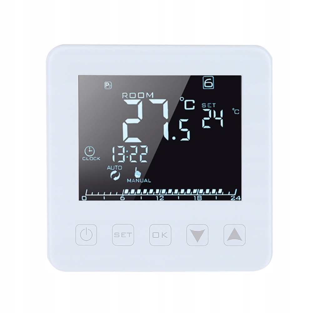 Termostat podlahového kúrenia s LCD obrazovkou