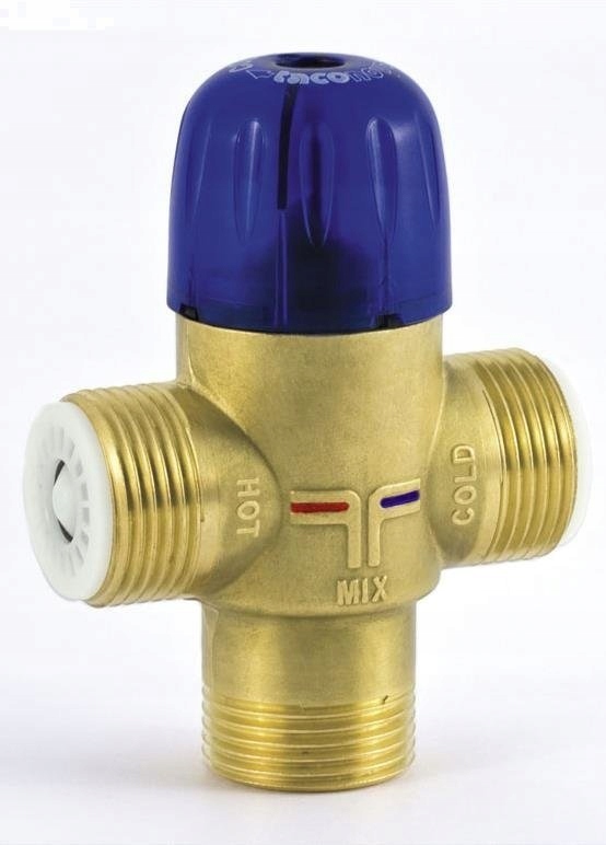 Termostatický zmiešavací ventil so spätnými ventilmi