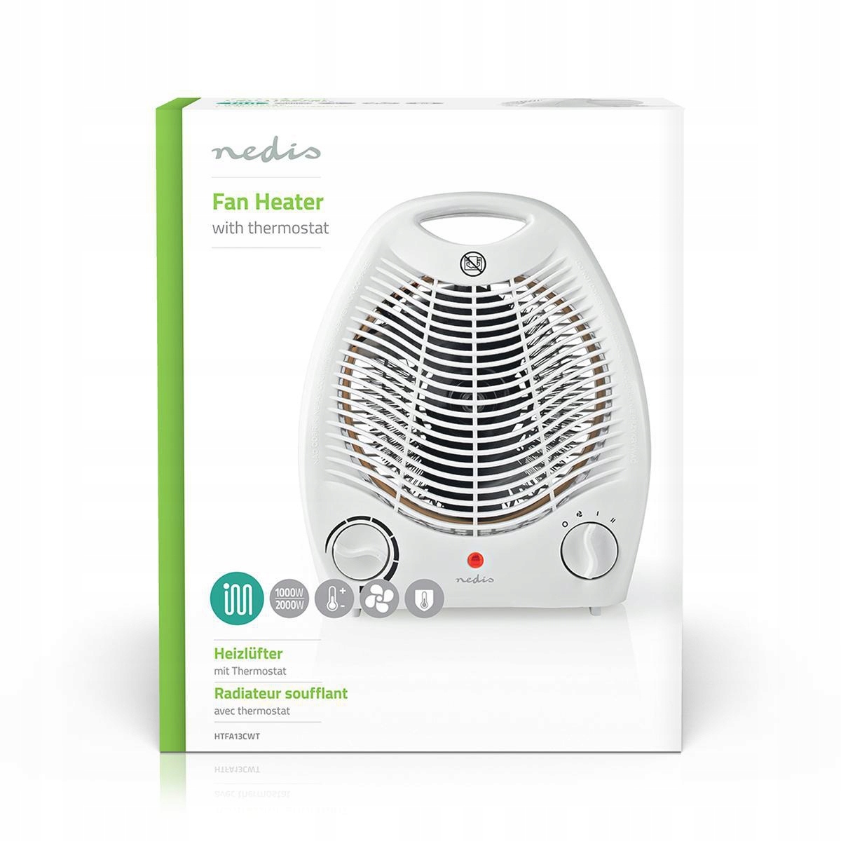 Ohrievač ventilátora Nedis HTFA13CWT 2000W