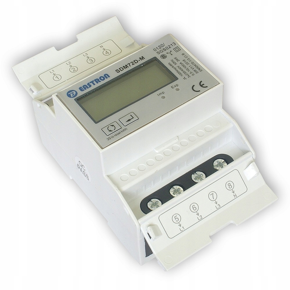 Trojfázový energetický meter Eastron SDM72D-M Modbus V2