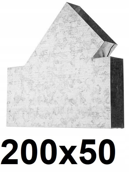 Obdĺžnikové T-kus 200 × 50 [mm]