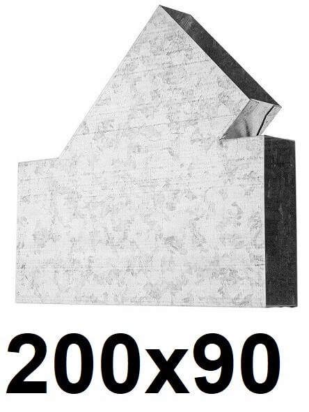 Obdĺžnikové T-kus 200 × 90 [mm]