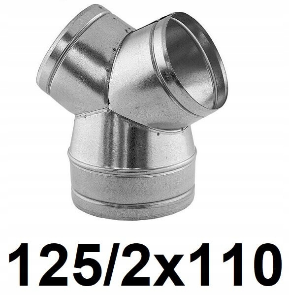 Redukčné T-kus 125 / 2 × 110 [mm]
