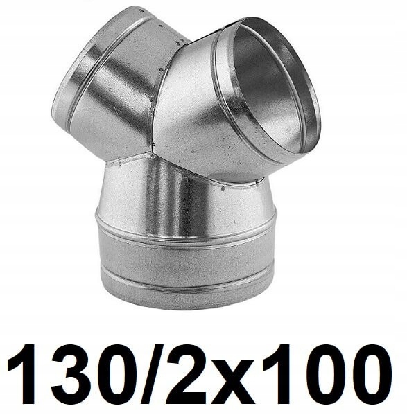 Redukčné T-kus 130 / 2 × 100 [mm]