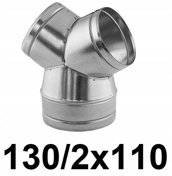 Redukčné T-kus 130 / 2 × 110 [mm]