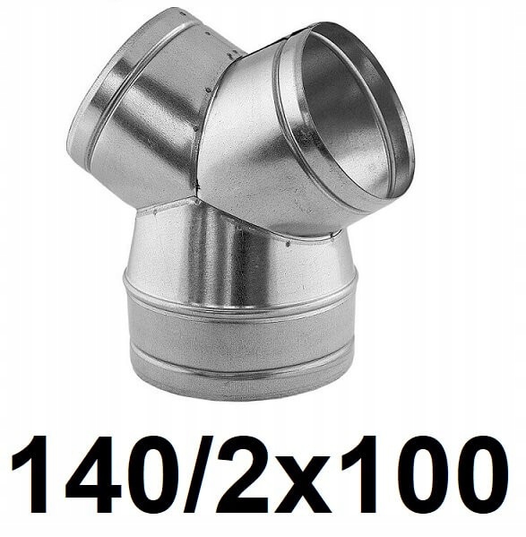 Redukčné T-kus 140 / 2 × 100 [mm]