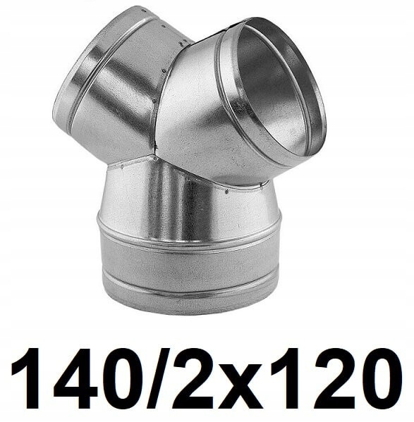 Redukčné T-kus 140 / 2 × 120 [mm]
