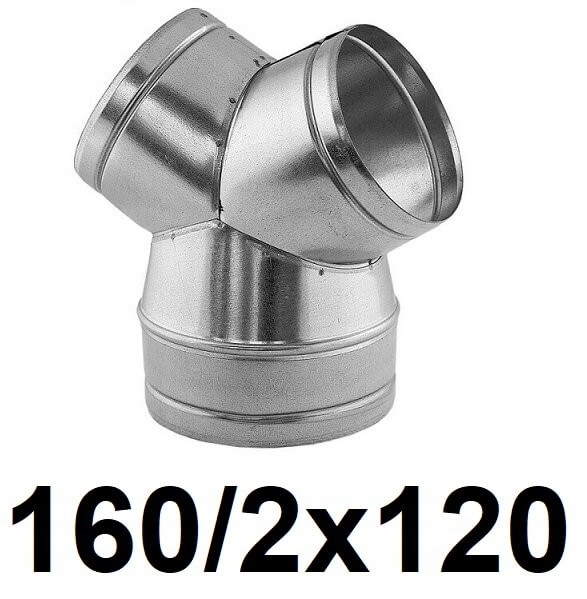 Redukčné T-kus 160 / 2 × 120 [mm]