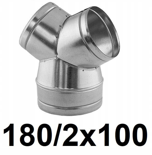 Redukčné T-kus 180 / 2 × 100 [mm]