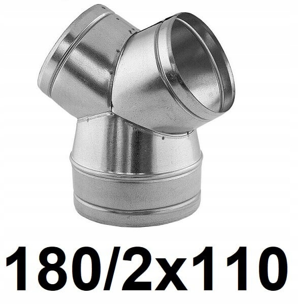 Redukčné T-kus 180 / 2 × 110 [mm]