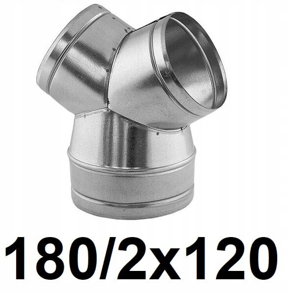 Redukčné T-kus 180 / 2 × 120 [mm]
