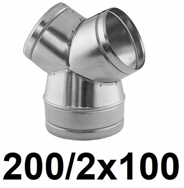 Redukčné T-kus 200 / 2 × 100 [mm]