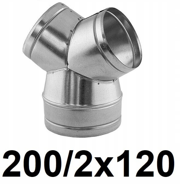 Redukčné T-kus 200 / 2 × 120 [mm]