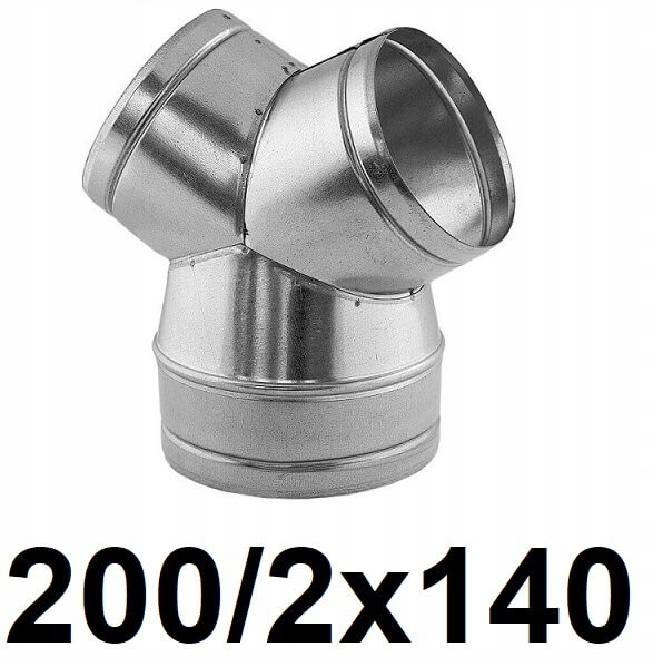 Redukčné T-kus 200 / 2 × 140 [mm]