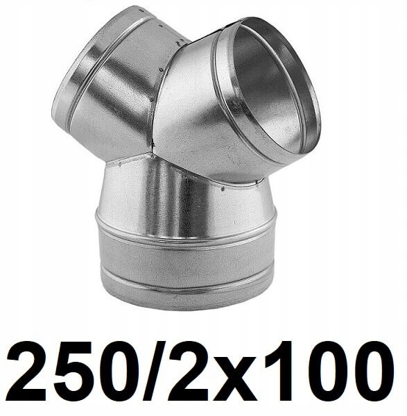Redukčné T-kus 250 / 2 × 100 [mm]