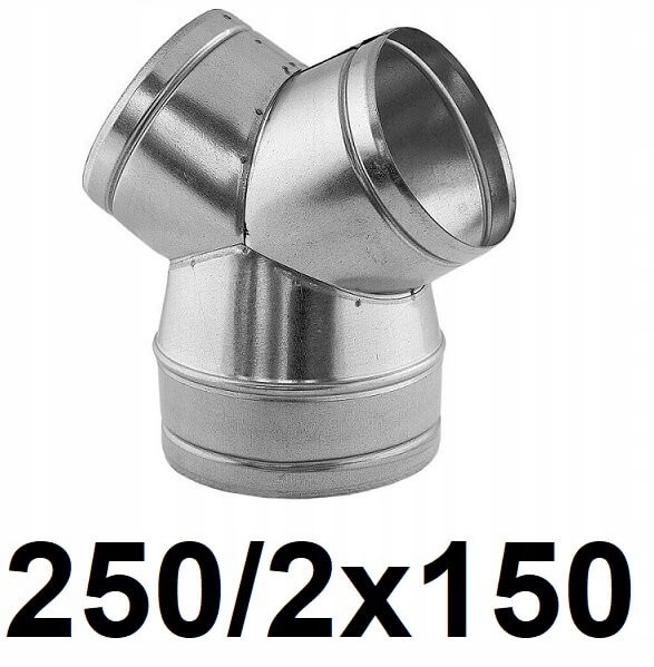 Redukčné T-kus 250 / 2 × 150 [mm]