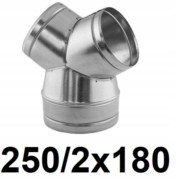 Redukčné T-kus 250 / 2 × 180 [mm]