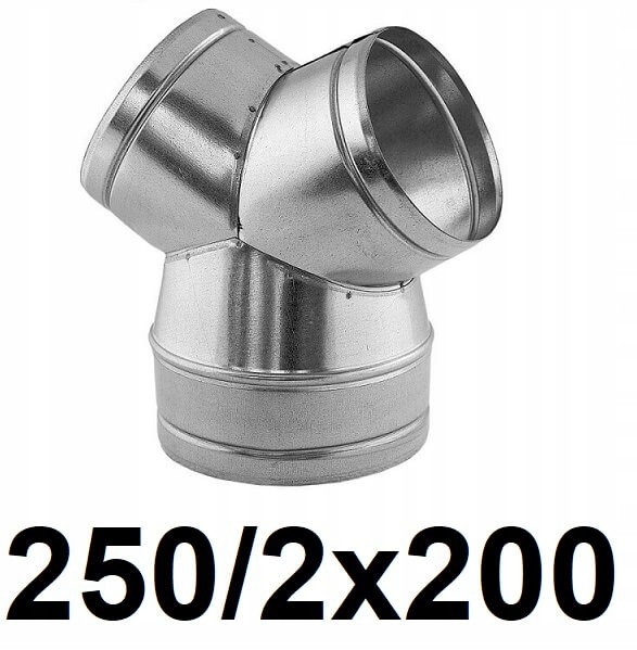 Redukčné T-kus 250 / 2 × 200 [mm]