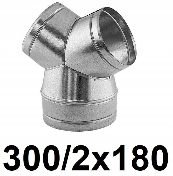 Redukčné T-kus 300 / 2 × 180 [mm]
