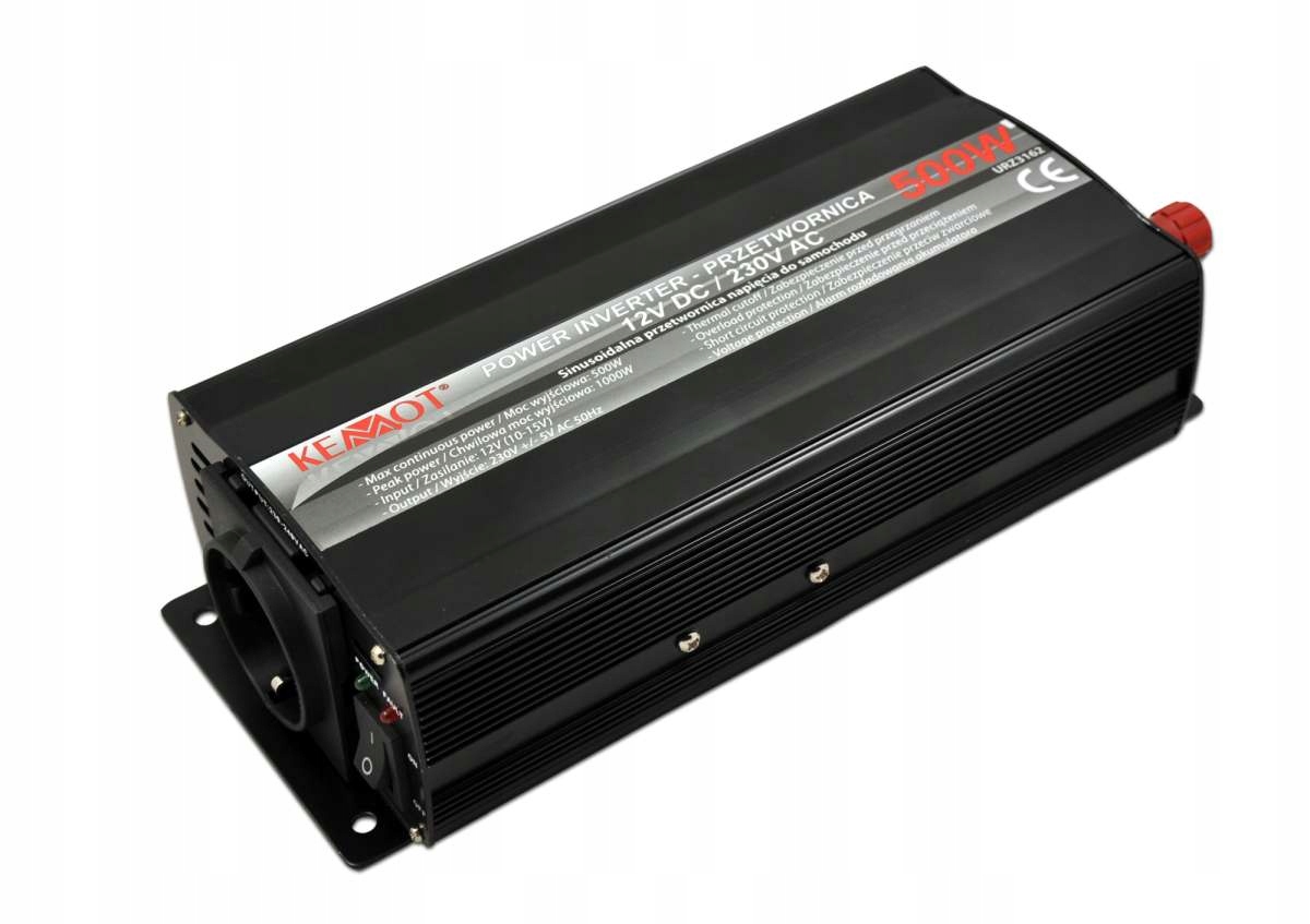URZ3162 Kemot prevodník 12 V / 230 V 500 W (zásuvka