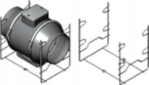 Držiak pre 250mm ventilátor TT
