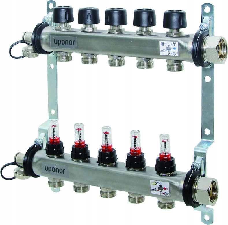 Uponor Vario S rozdeľovač s prietokomerom FM 9