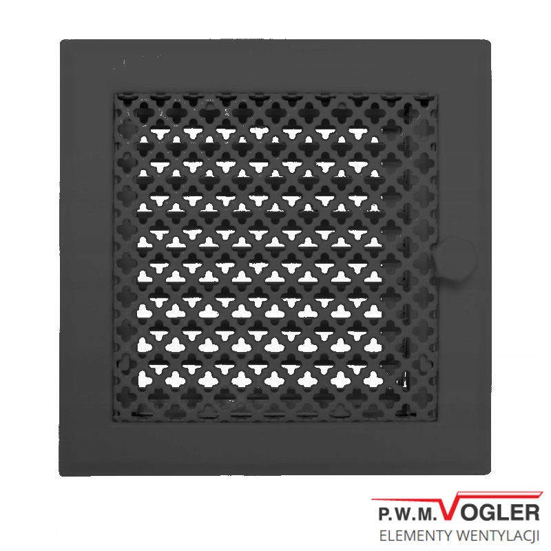 VOGLER Krbový rošt 20x20 čierny koniec žalúzie