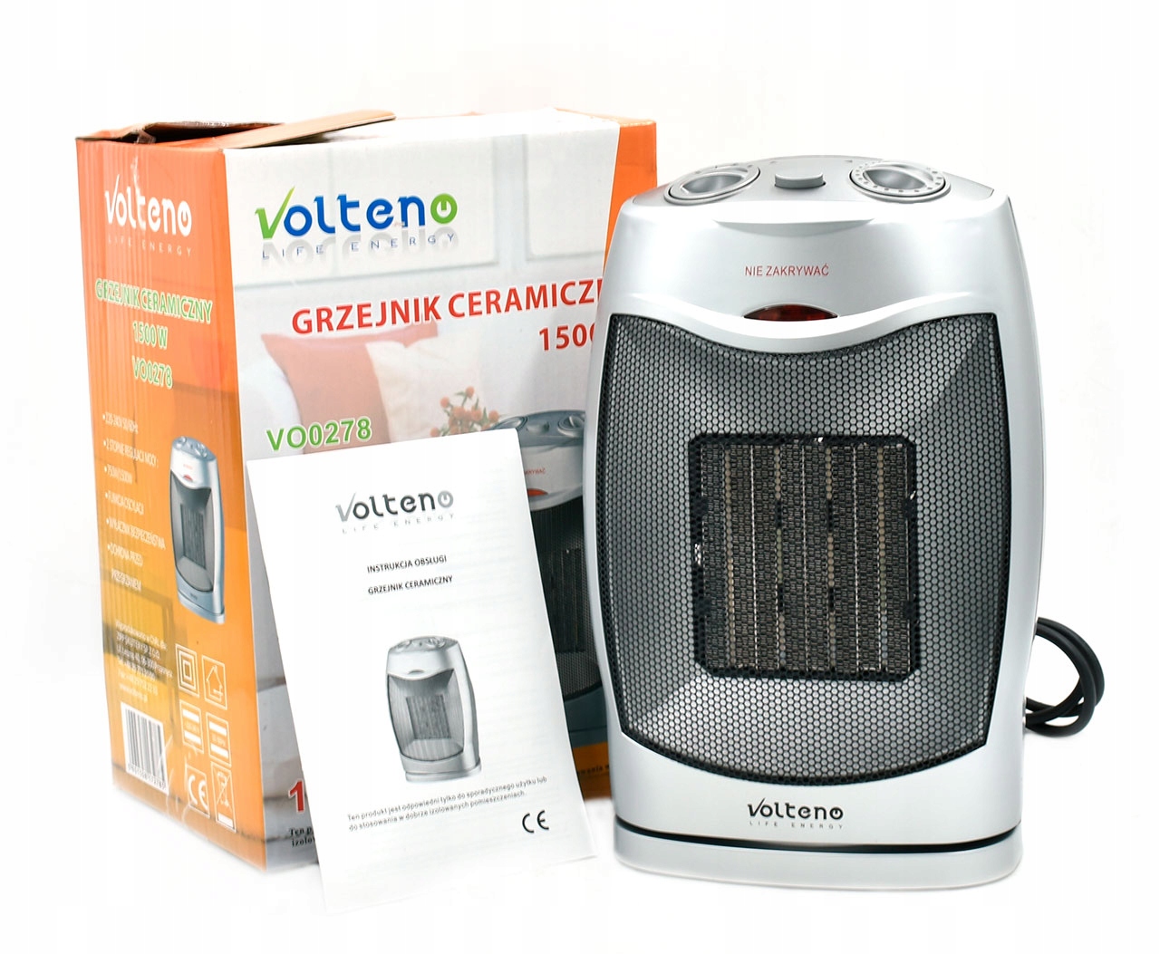 KERAMICKÝ OHrievač VOLTENO 1500W VO0278