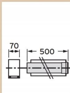Predlžovacie potrubie Vaillant 0,5m o80 / 125 (303202)