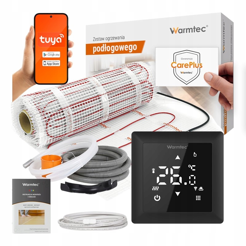 Vykurovacia rohož na obklady, sada Warmtec, 2,5 m2