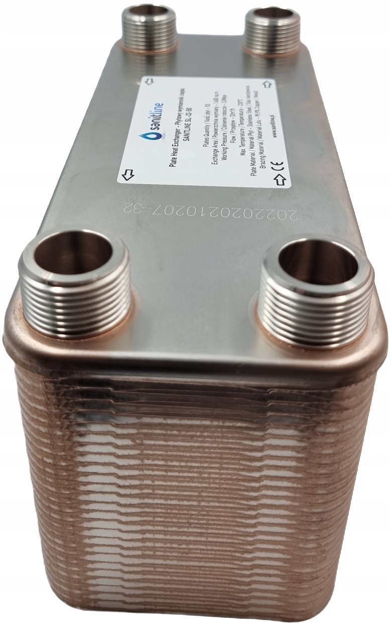 Sanitline tepelný výmenník 50 platňový 110 kW 4 × 1"